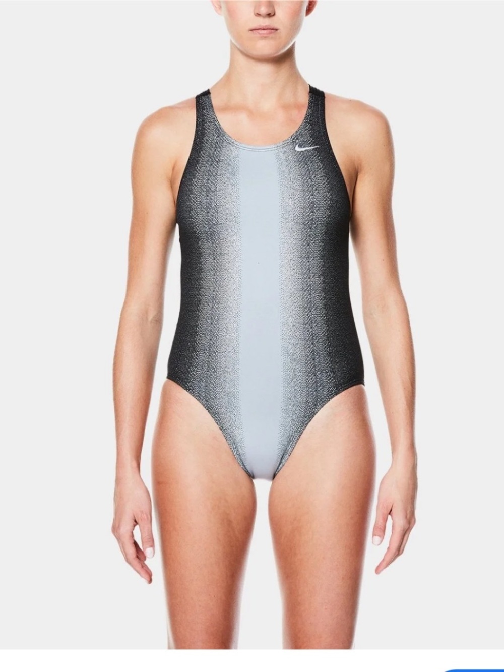 Nike NWT 10 Women’s Black and Light Gray Gradient One-Piece Swim Suit